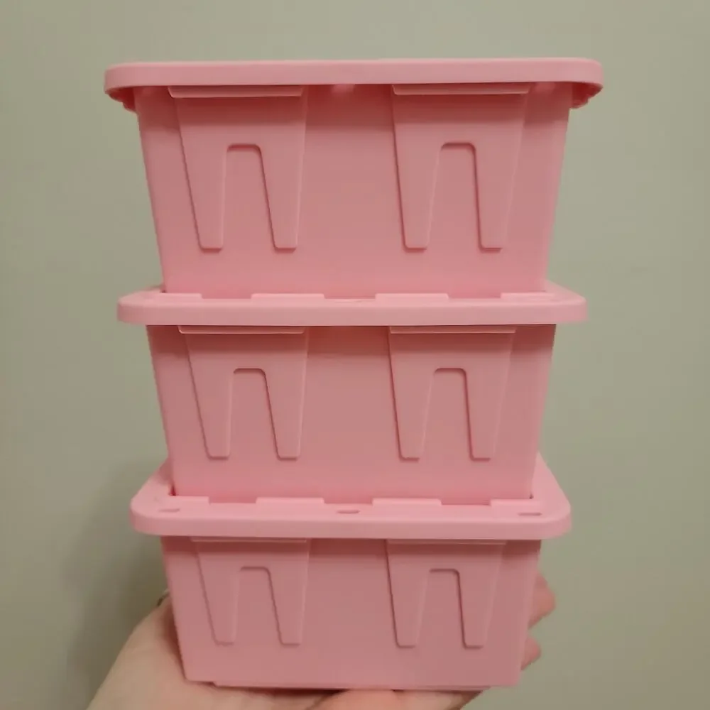 Lowe's Teeny Totes in All Pink Lid and Tote Set of 3